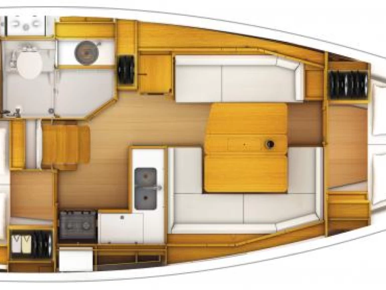 Yacht hire Hyères cheap Sun Odyssey 389