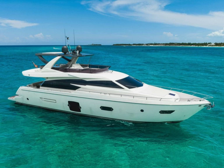 Ferretti 78 charter bareboat or skippered in  Miami Beach