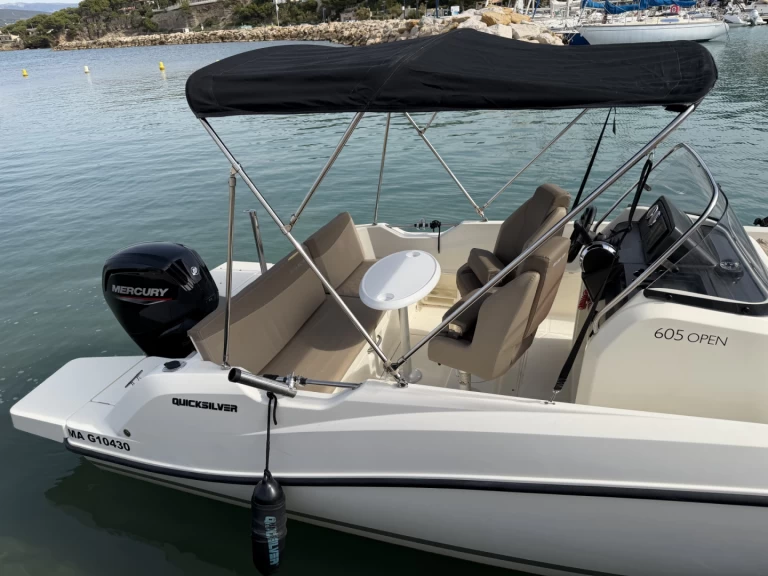 Quicksilver Activ 605 Open charter bareboat or skippered in  La Madrague