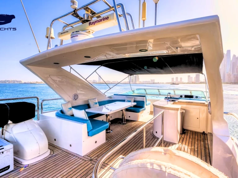 Gulf Craft Majesty 77ft charter bareboat or skippered in  Dubai Marina