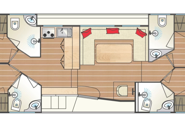 Hire Canal boat with or without skipper Tip-Top Chioggia
