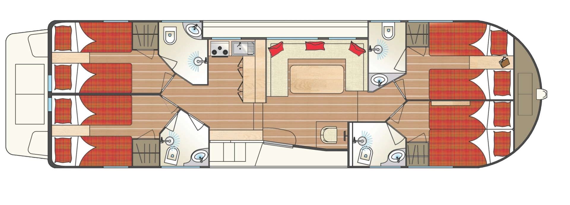Hire Canal boat with or without skipper Tip-Top Chioggia