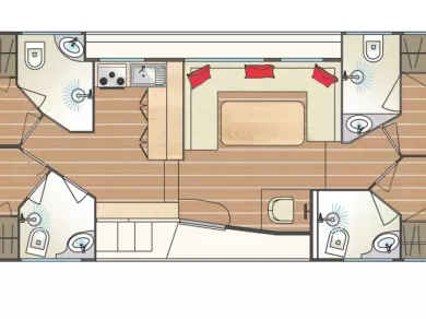 Hire Canal boat with or without skipper Tip-Top Chioggia