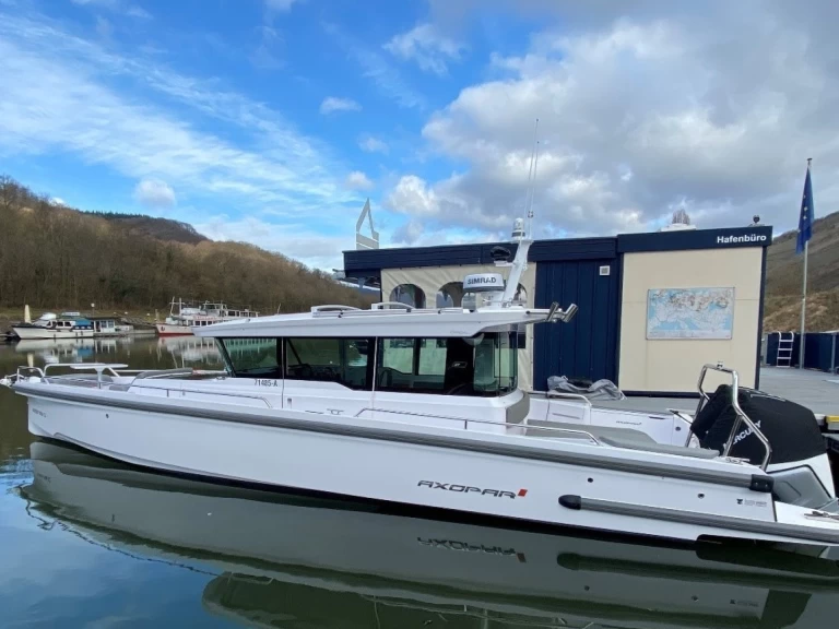 Charter a Axopar Axopar 37 XC Cross Cabin in Pylos on Samboat