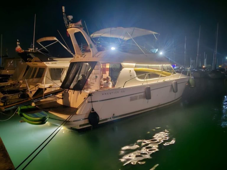 Jeanneau Prestige 460 Fly charter bareboat or skippered in  Umag