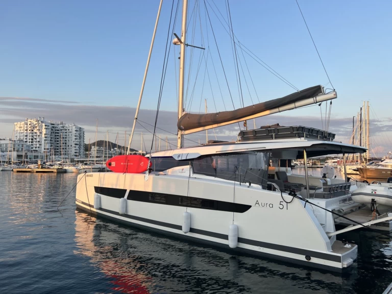 Fountaine Pajot Aura 51 charter bareboat or skippered in  Le Marin