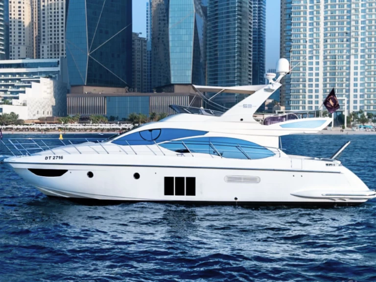 Yacht hire Dubai Marina cheap Azimut 53 Fly