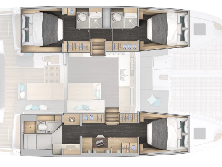 Yacht hire Papeete cheap Lagoon 43