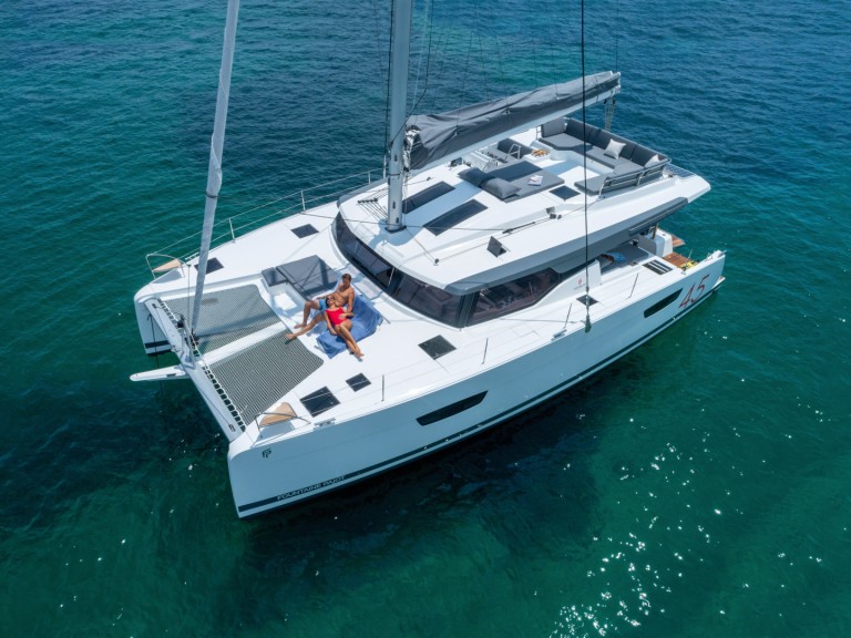 Fountaine Pajot Elba 45 charter bareboat or skippered in  Bas du Fort