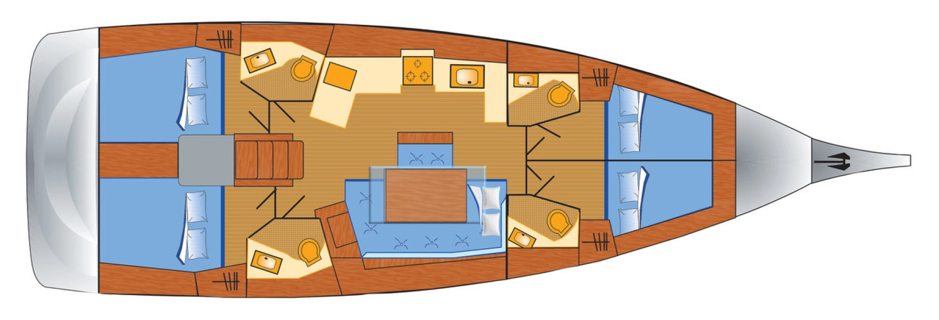 Sailboat hire in Rogoznica - Bénéteau Oceanis 46.1