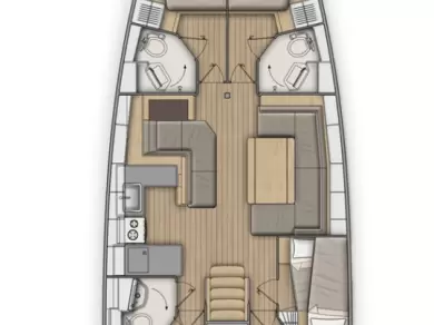 Yacht hire Kos cheap Oceanis 51.1