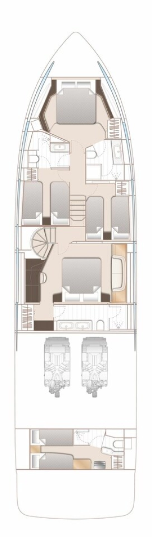 Yacht hire Podstrana cheap Princess Y72