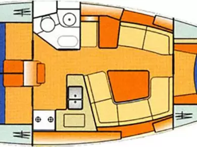 Hire Sailboat Jeanneau with a boat licence