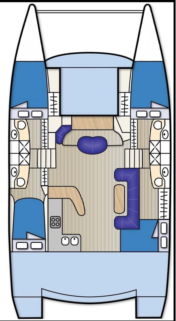 Hire Motorboat Fountaine Pajot with a boat licence