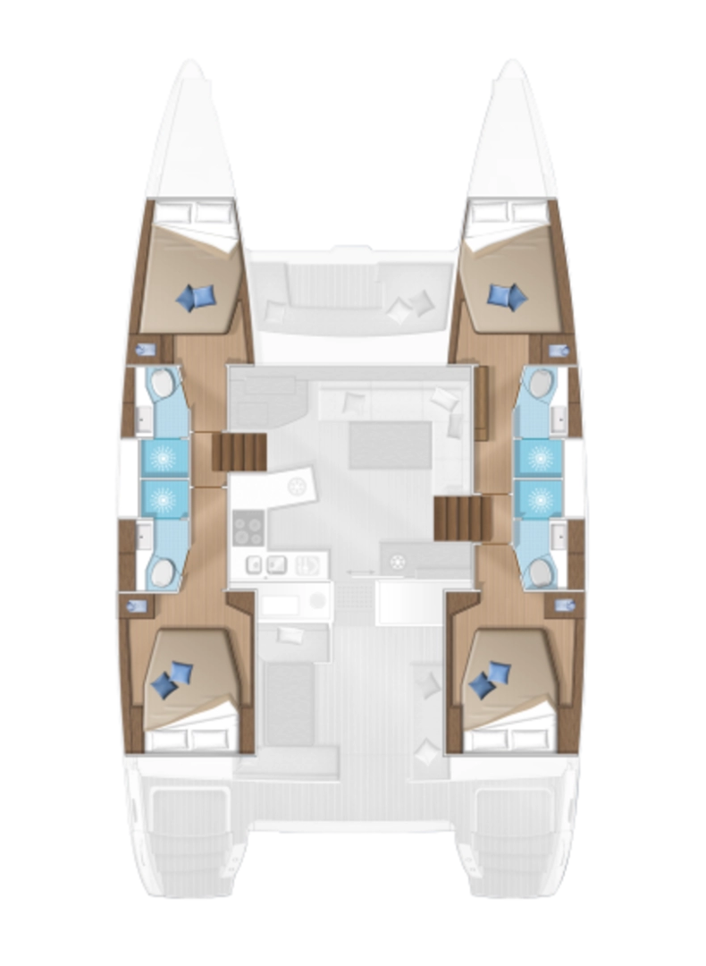 Catamaran hire in Lefkáda - Lagoon Lagoon 450 F