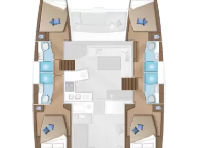 Catamaran hire in Lefkáda - Lagoon Lagoon 450 F