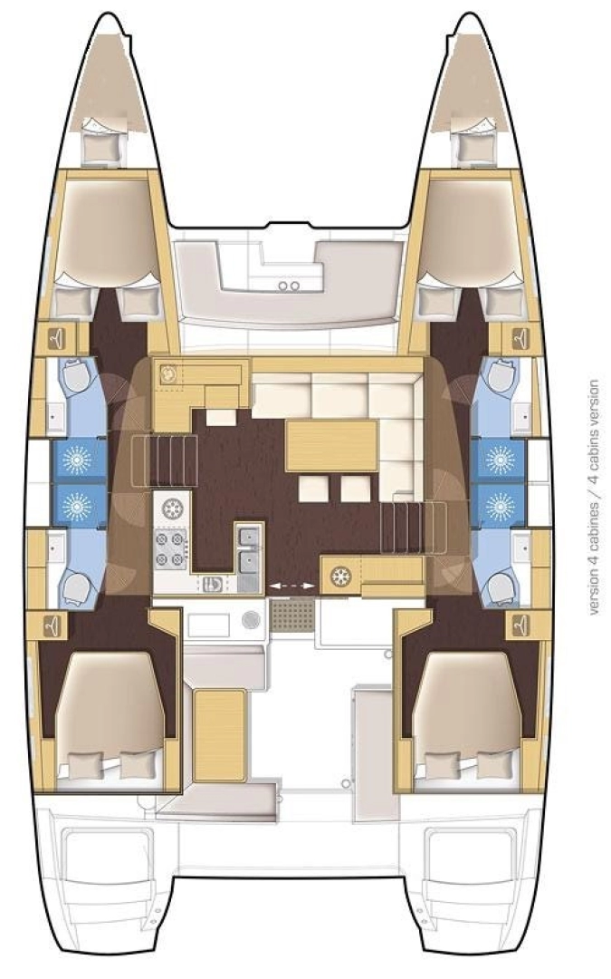 Hire Catamaran Lagoon with a boat licence