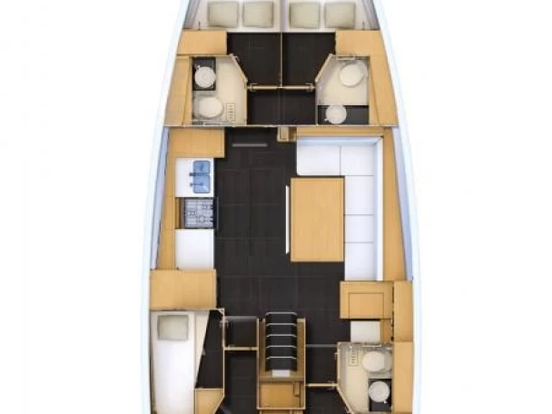 Yacht hire Nydri cheap Jeanneau 54