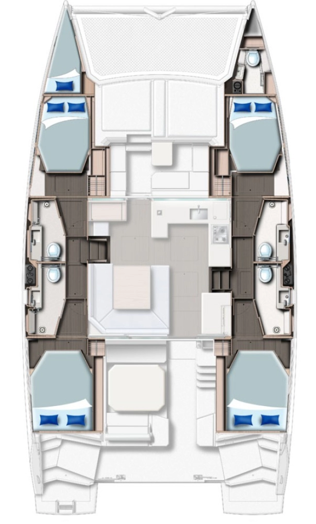 Catamaran hire in South Malé Atoll - Leopard Catamarans / Robertson & Caine Leopard 45 - 3 + 1 cab.