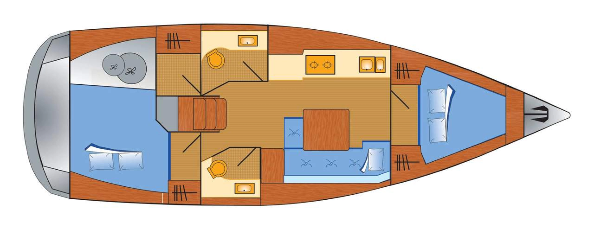 Dufour Dufour 382 Grand Large charter bareboat or skippered in  Barth