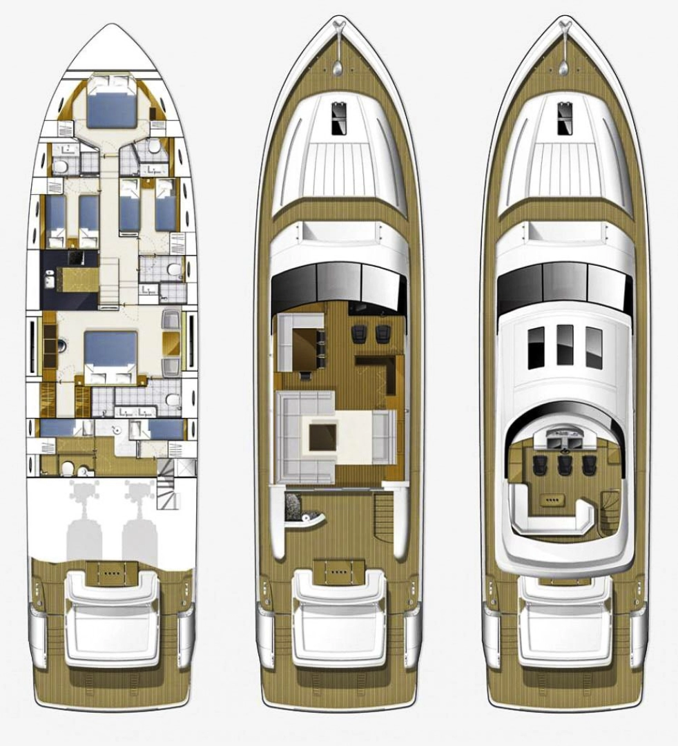 Yacht hire Kaštela cheap Princess V85
