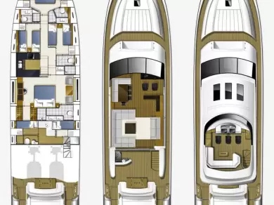 Yacht hire Kaštela cheap Princess V85