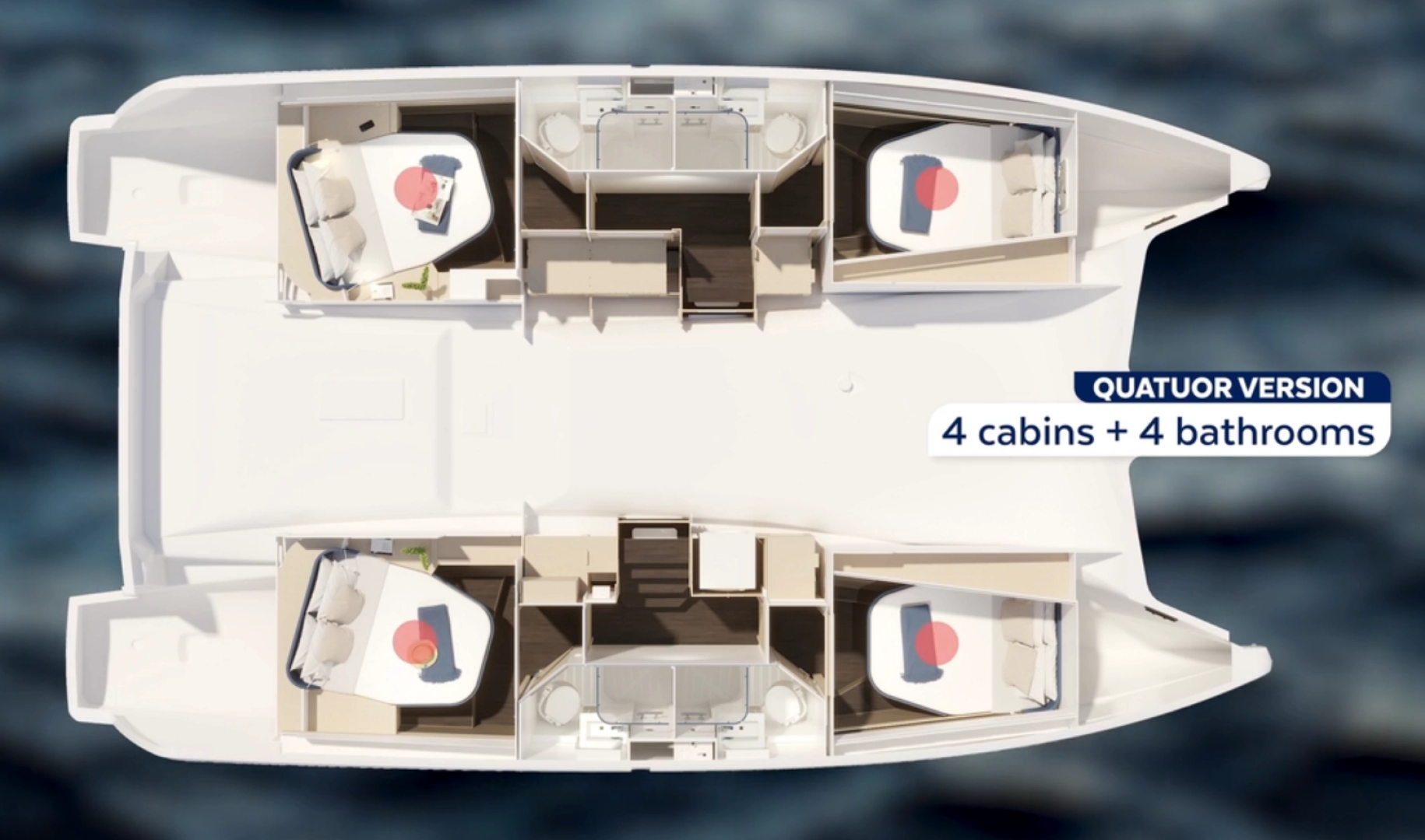 Catamaran hire in Parham Town - Fountaine Pajot Fountaine Pajot FP 44 Quatuor - 4 cab.