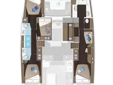 Hire Catamaran Lagoon with a boat licence