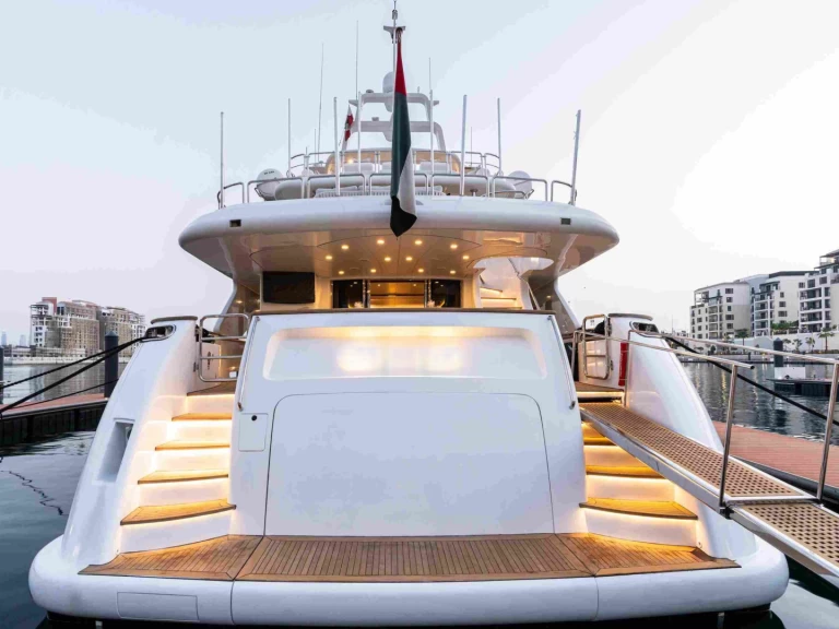 Benetti 114 charter bareboat or skippered in  Dubai Marina