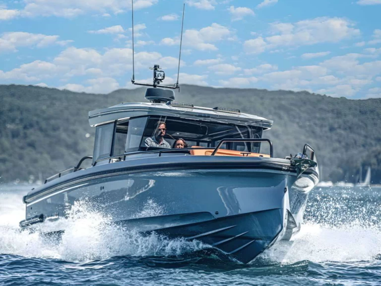 Charter a Axopar Axopar 37 XC Cross Cabin in Mykonos (City) on Samboat