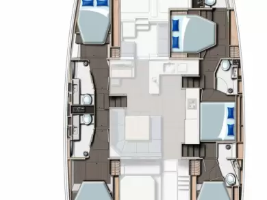 Leopard Catamarans / Robertson & Caine Leopard 50 - 5 + 1 cab charter bareboat or skippered in  Palma de Mallorca