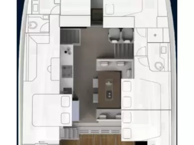 Aventura Aventura 50 - 4 + 1 cab. charter bareboat or skippered in  Alimos