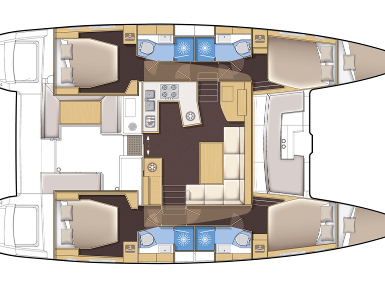 Hire Catamaran Lagoon with a boat licence