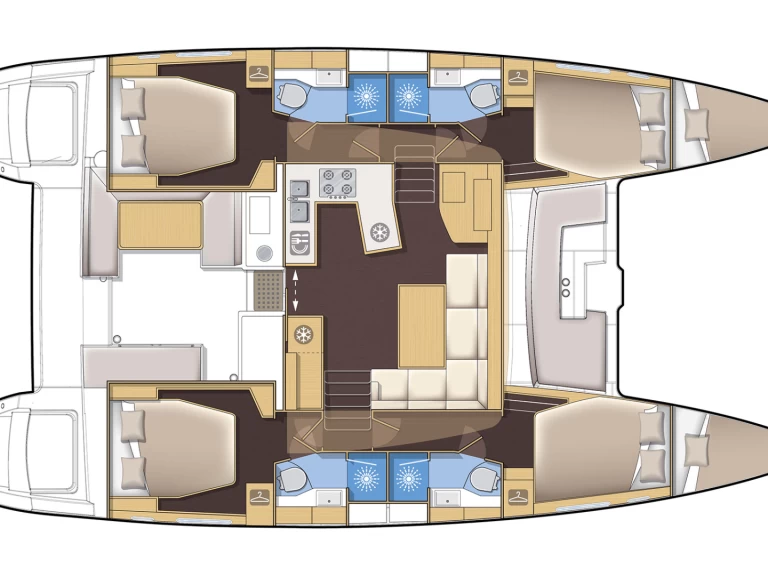 Hire Catamaran Lagoon with a boat licence