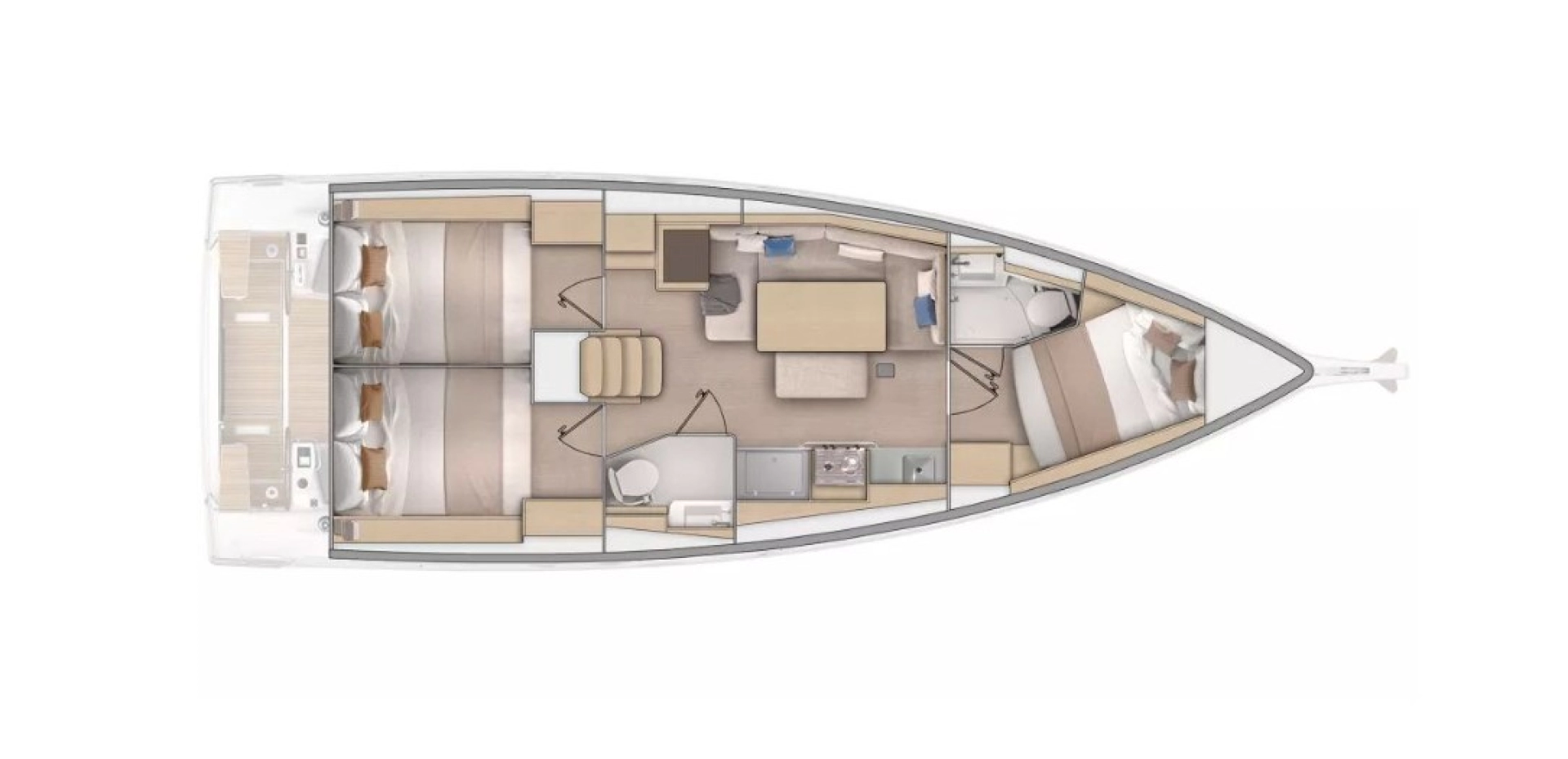 Hire Sailboat Bénéteau with a boat licence