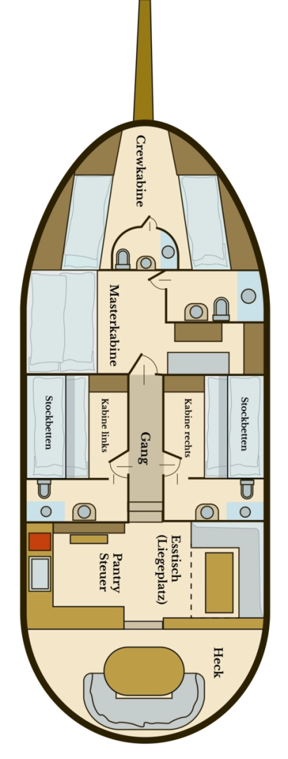 Custom Made Larus - 3 + 1 cab. charter bareboat or skippered in  Pirovac