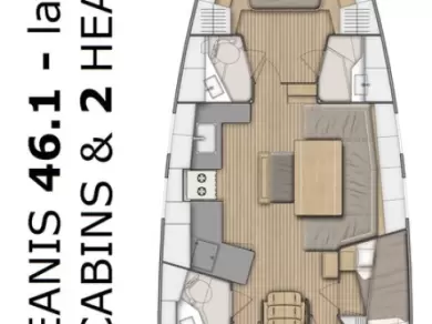 Sailboat hire in Split - Bénéteau Oceanis 46.1