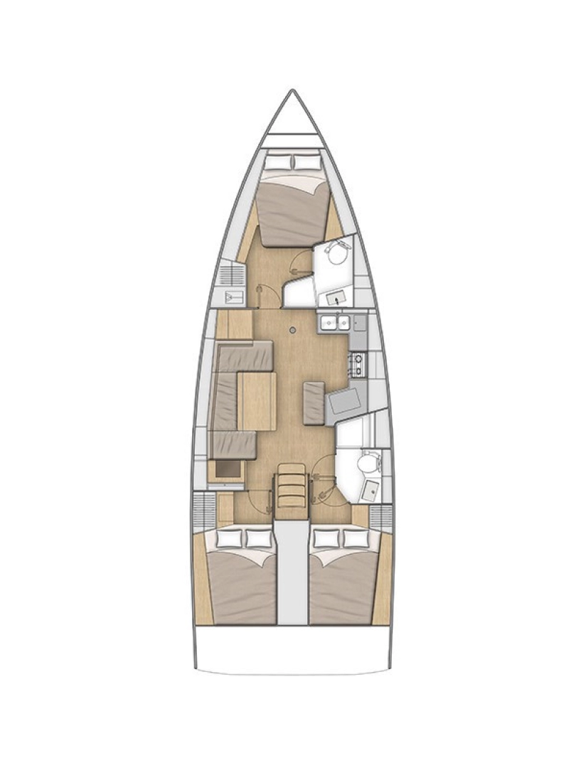 Hire Sailboat with or without skipper Bénéteau Lefkáda