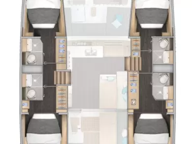 Lagoon Lagoon 43 charter bareboat or skippered in  Seget Donji