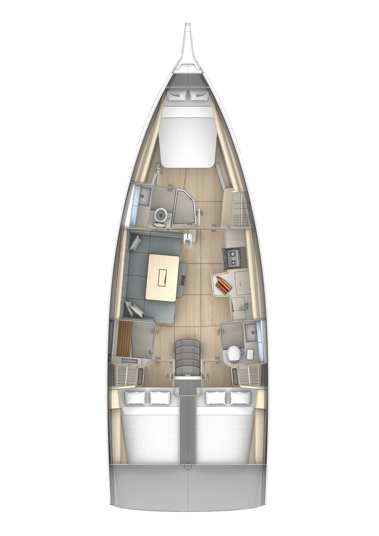 Hire Sailboat with or without skipper Dufour Frenchtown