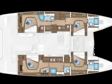 Lagoon Lagoon 55 charter bareboat or skippered in  Parham Town