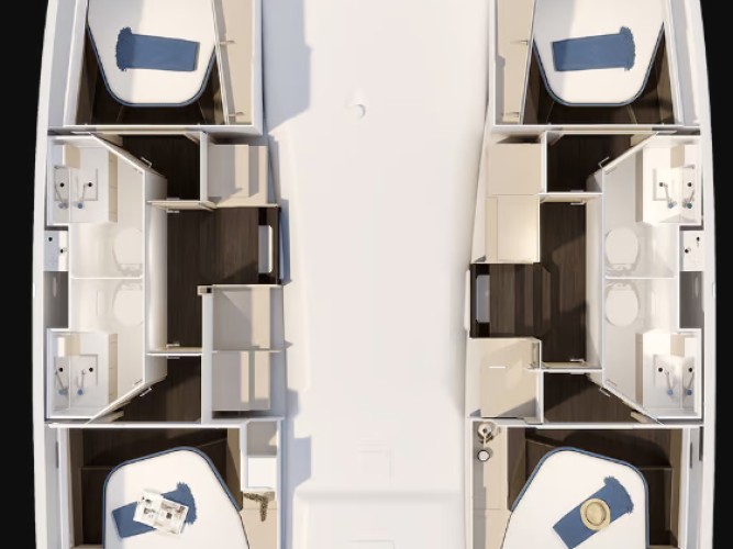 Fountaine Pajot Fountaine Pajot FP 41 Quatuor 4 charter bareboat or skippered in  Nikiána