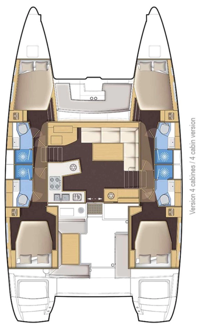 Yacht charter Palma de Mallorca - Lagoon Lagoon 450 Sport Top on SamBoat