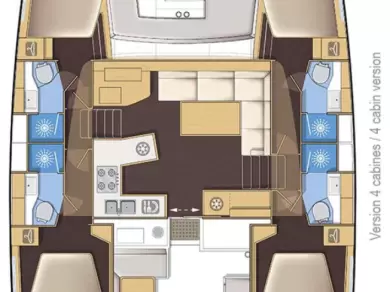 Yacht charter Palma de Mallorca - Lagoon Lagoon 450 Sport Top on SamBoat