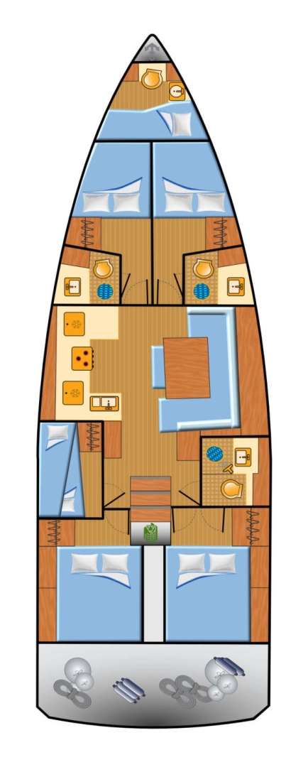 Yacht hire Split cheap Sun Odyssey 490