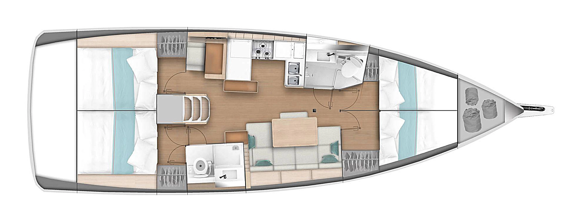 Hire Sailboat Jeanneau with a boat licence