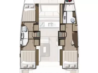 Catamaran hire in Kaštela - Bali Bali Catsmart OW - 3 cab.