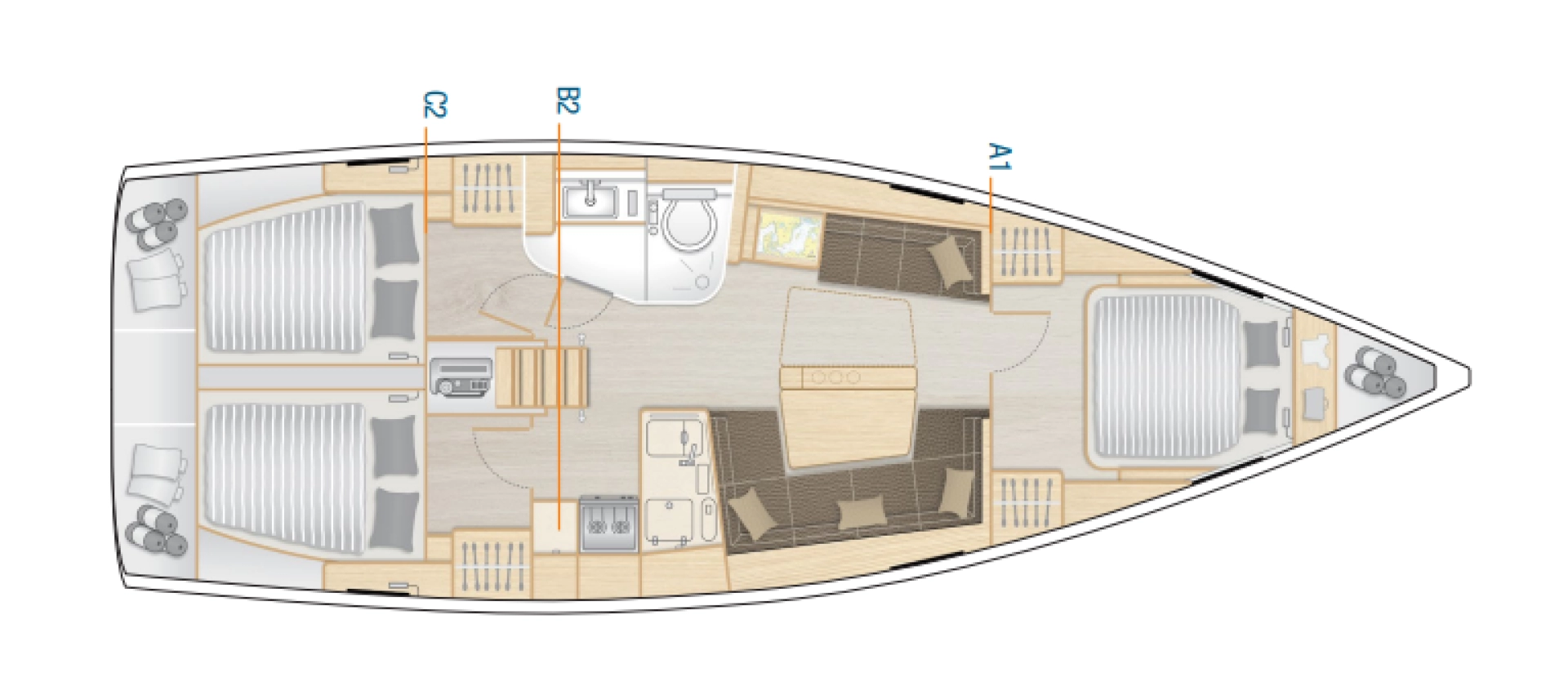 Hanse Hanse 418 charter bareboat or skippered in  Fethiye