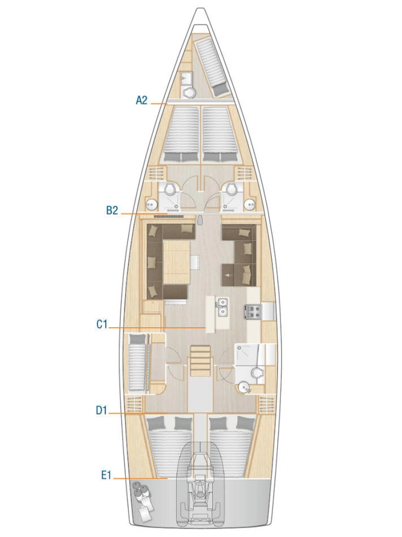 Hire a Hanse Hanse 588 Seget Donji