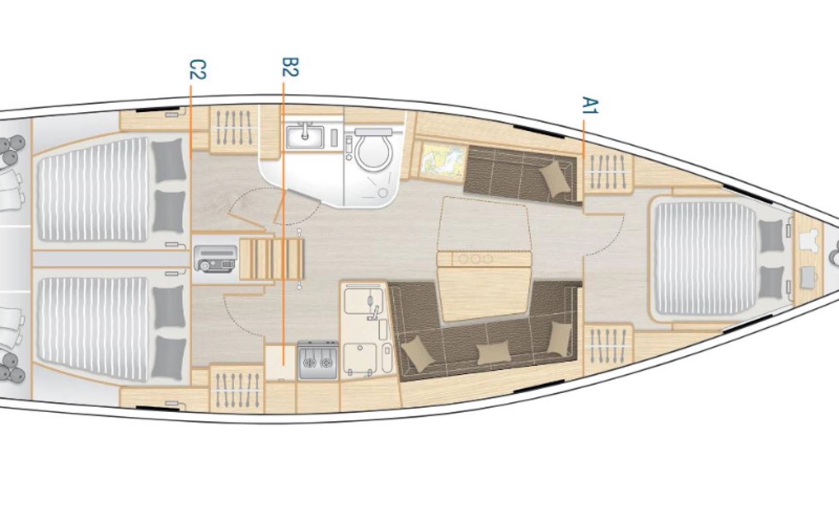 Hire Sailboat 69 with a boat licence